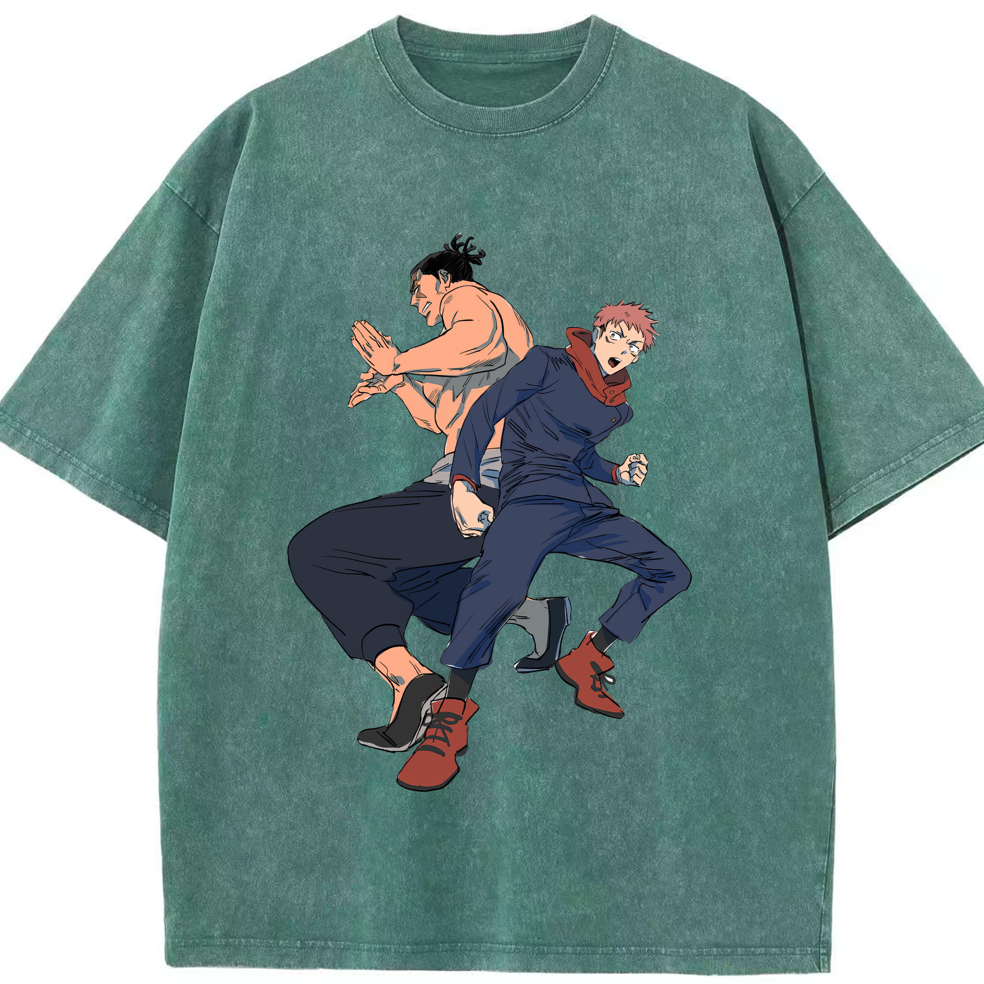 （画像用） 呪術廻戦 Jujutsu Kaisen 綿100% ヴィンテージ風 半袖Tシャツ（フロントプリント）